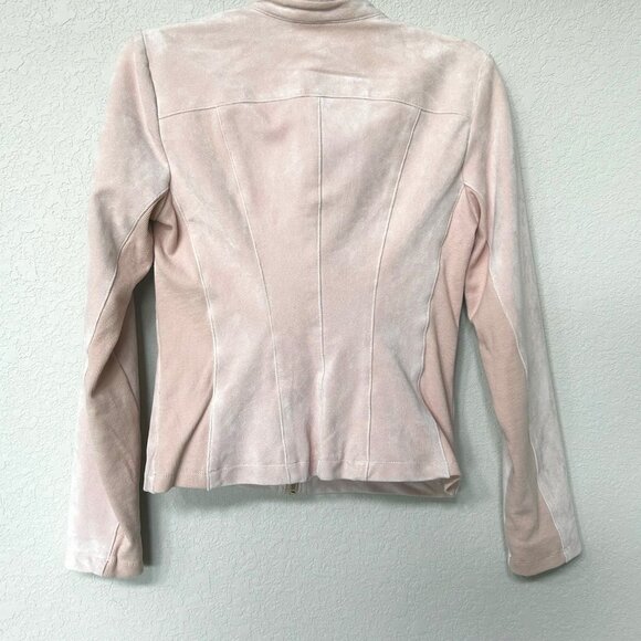 NWOT Ivanka Trump Blush Pastel Pink Faux Soft Suede Jacket - Picture 2 of 8